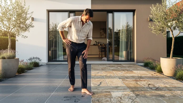 Terrasse en grès cérame ou pierre naturelle : mon avis après deux poses comparées
